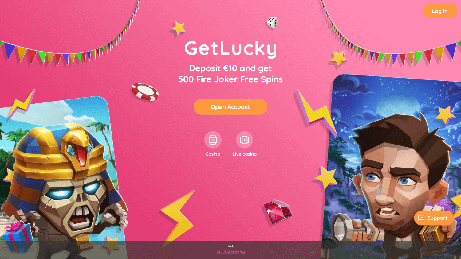 Get Lucky Casino Desktop screenshot